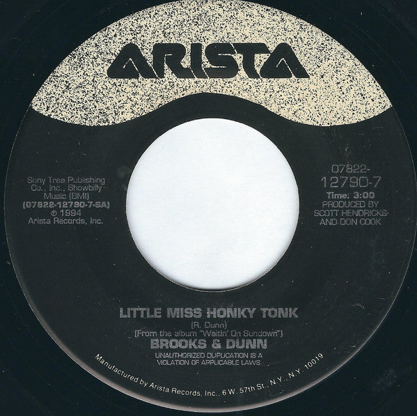 Brooks & Dunn : Little Miss Honky Tonk (7", Single)
