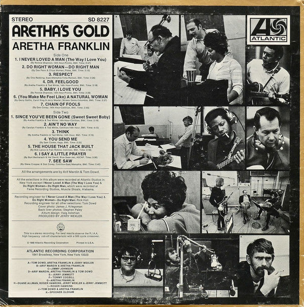 Aretha Franklin : Aretha's Gold (LP, Comp, CP )