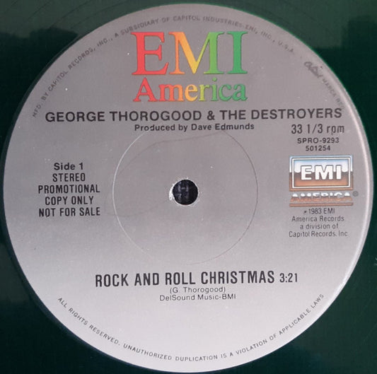 George Thorogood & The Destroyers : Rock And Roll Christmas / New Year's Eve Party (12", Single, Promo, Gre)