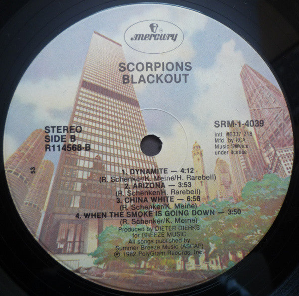 Scorpions : Blackout (LP, Album, Club, RCA)