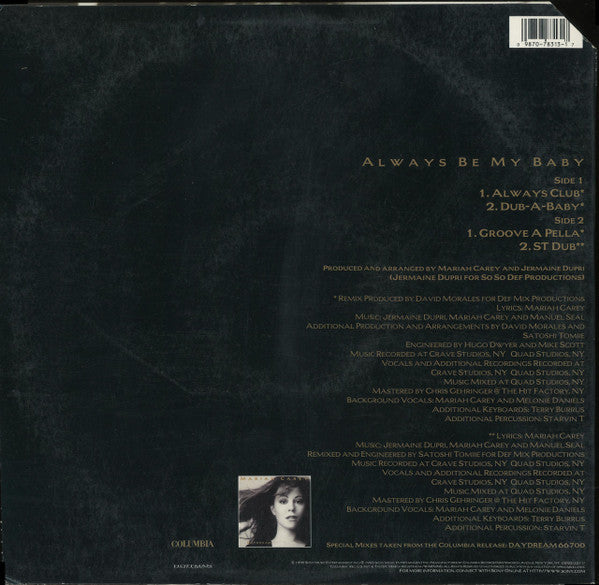 Mariah Carey : Always Be My Baby (12")