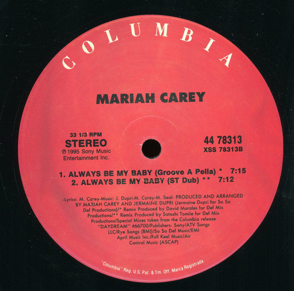 Mariah Carey : Always Be My Baby (12")