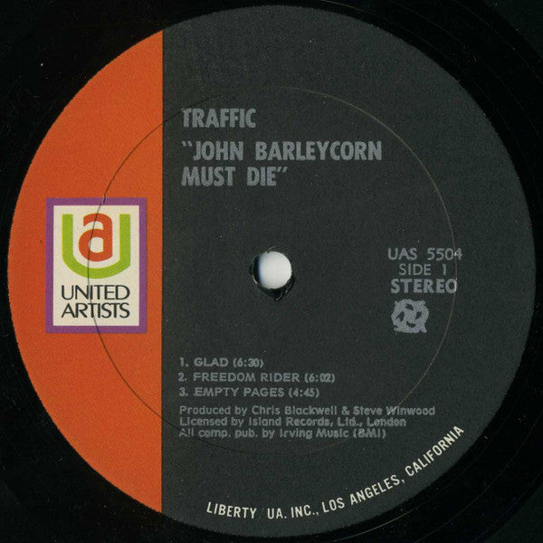 Traffic : John Barleycorn Must Die (LP, Album, All)