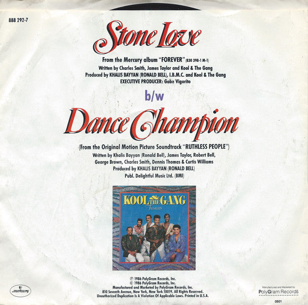 Kool & The Gang : Stone Love / Dance Champion (7")