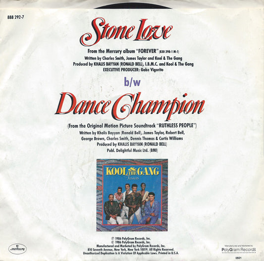 Kool & The Gang : Stone Love / Dance Champion (7")