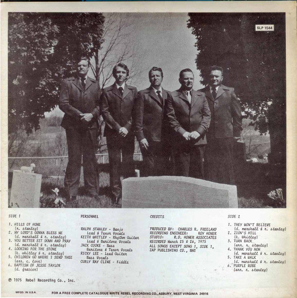 Ralph Stanley : Let Me Rest On A Peaceful Mountain (Hills Of Home) (LP, Album, RE)