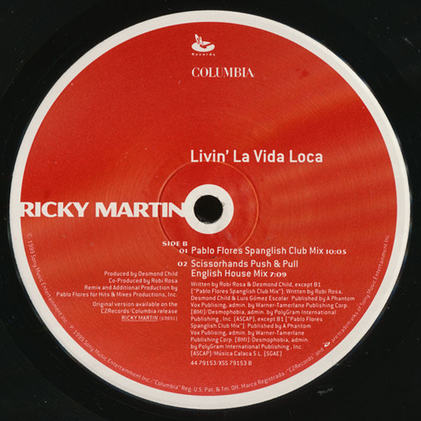 Ricky Martin : Livin' La Vida Loca (12")