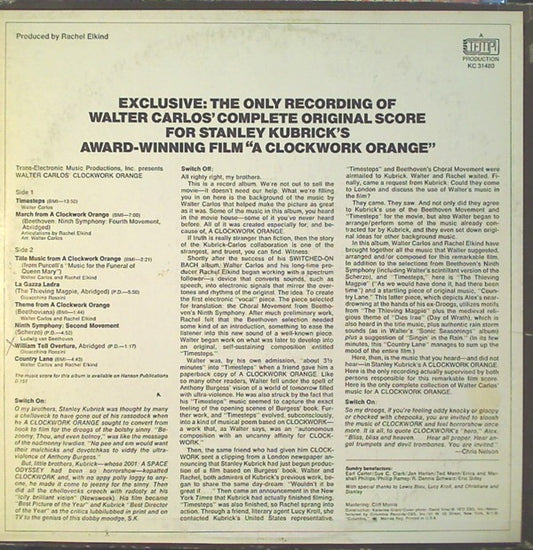 Walter Carlos : Walter Carlos' Clockwork Orange (LP, Album, Ter)
