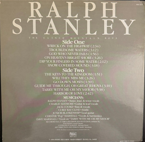 Ralph Stanley And The Clinch Mountain Boys : Snow Covered Mound (LP, Album, RE)
