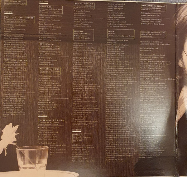 Al Di Meola : Splendido Hotel (2xLP, Album, Promo)