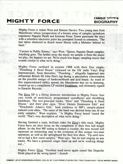 Mighty Force : Dive (12", Single)