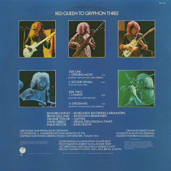 Gryphon : Red Queen To Gryphon Three (LP, Album, Orl)