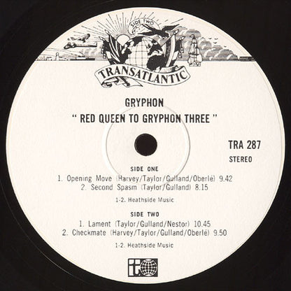 Gryphon : Red Queen To Gryphon Three (LP, Album, Orl)