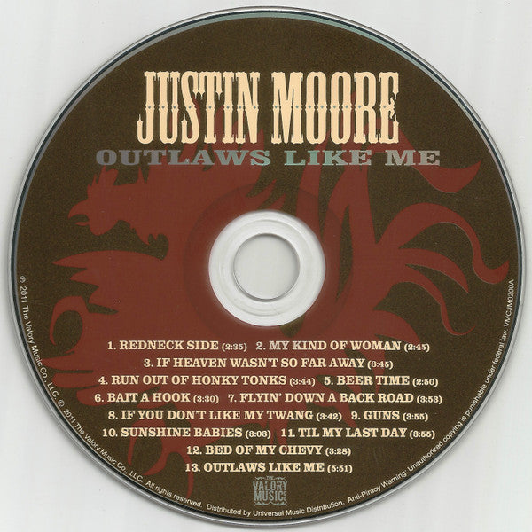 Justin Moore : Outlaws Like Me (CD, Album)