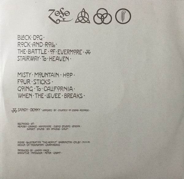 Led Zeppelin : Untitled (LP, Album, RE, SP )