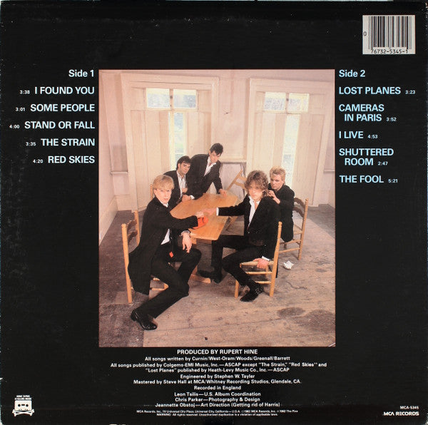 The Fixx : Shuttered Room (LP, Album, Glo)