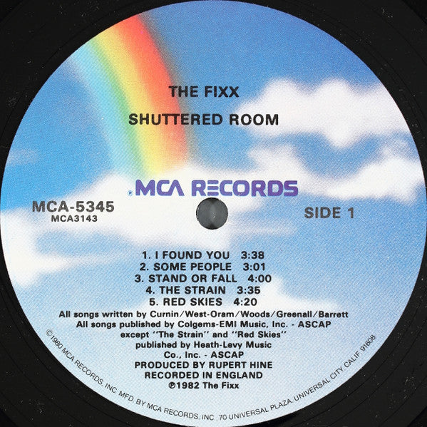 The Fixx : Shuttered Room (LP, Album, Glo)