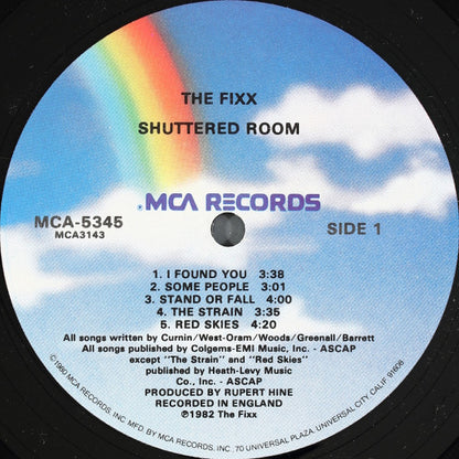 The Fixx : Shuttered Room (LP, Album, Glo)
