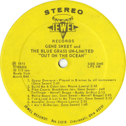 Gene Sweet and The Blue Grass Un-Limited : Out On The Ocean (LP, Album)