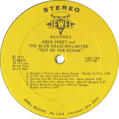 Gene Sweet and The Blue Grass Un-Limited : Out On The Ocean (LP, Album)