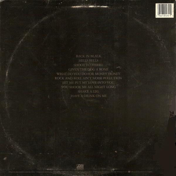 AC/DC : Back In Black (LP, Album, Club)