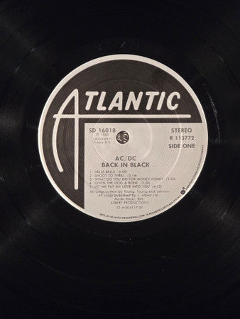 AC/DC : Back In Black (LP, Album, Club)