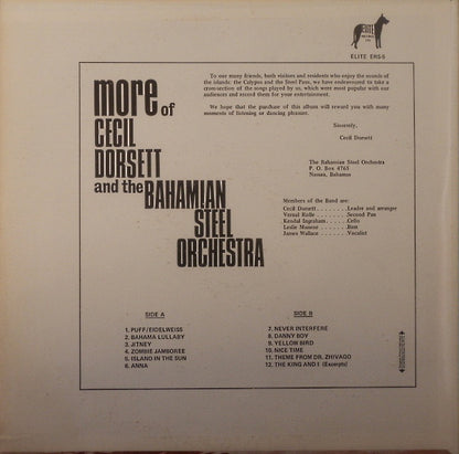 Cecil Dorsett And The Bahamian Steel Orchestra : More Of Cecil Dorsett And The Bahamian Steel Orchestra (LP, Album)