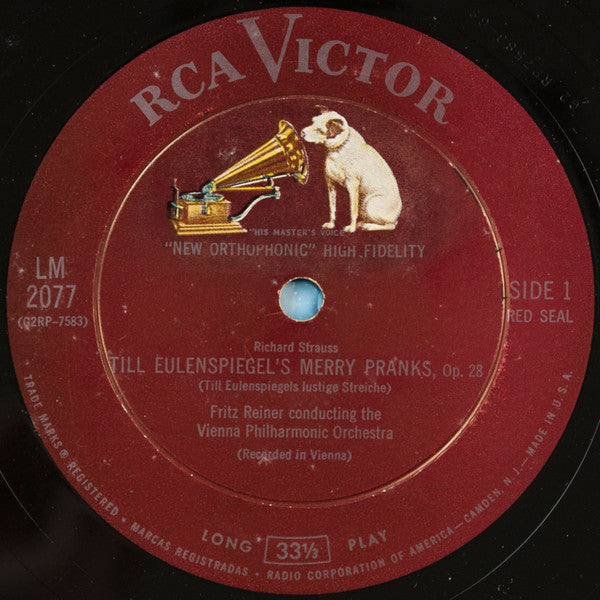 Richard Strauss, Fritz Reiner, Vienna Philharmonic Orchestra* : Till Eulenspiegel / Death And Transfiguration (LP, Album, Mono)