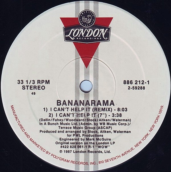 Bananarama : I Can't Help It (12", Single)