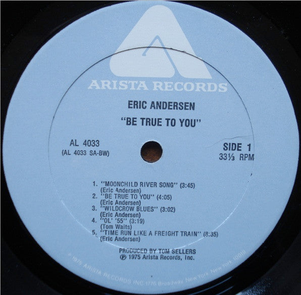 Eric Andersen (2) : Be True To You (LP, Album, Bes)