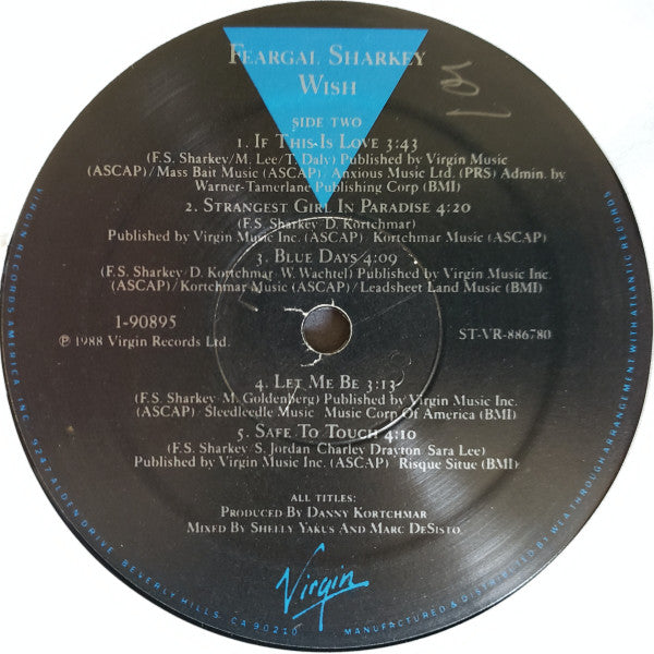 Feargal Sharkey : Wish (LP, Album, Spe)