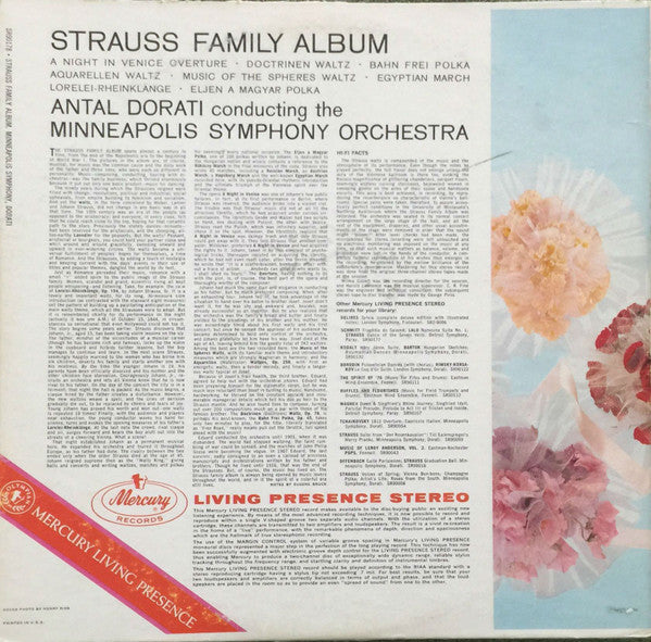 Antal Dorati, Minneapolis Symphony Orchestra : Strauss Family Album (LP, Album)