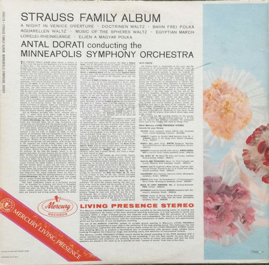 Antal Dorati, Minneapolis Symphony Orchestra : Strauss Family Album (LP, Album)