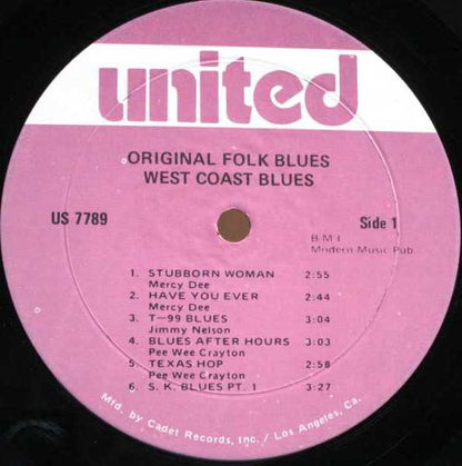 Various : West Coast Blues (LP, Comp, RE)