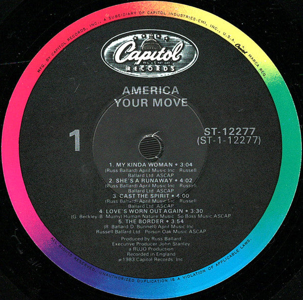 America (2) : Your Move (LP, Album)