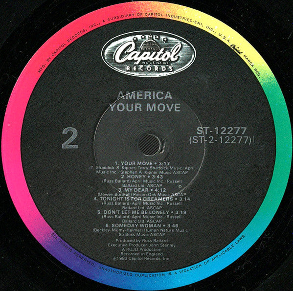 America (2) : Your Move (LP, Album)