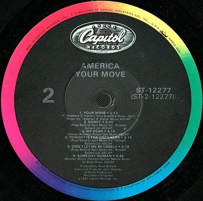 America (2) : Your Move (LP, Album)