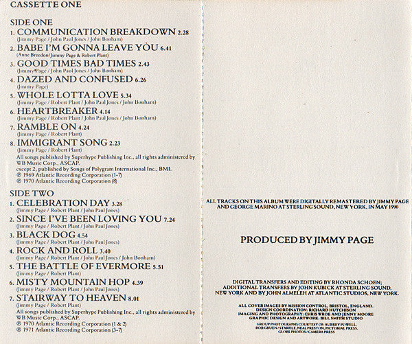 Led Zeppelin : Remasters (2xCass, Comp, RM, Dig)