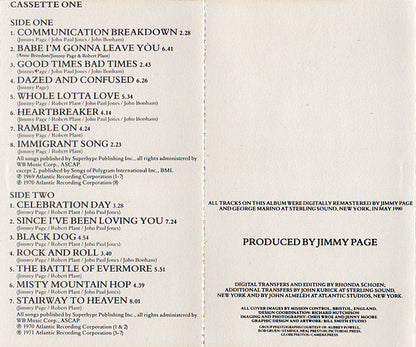 Led Zeppelin : Remasters (2xCass, Comp, RM, Dig)