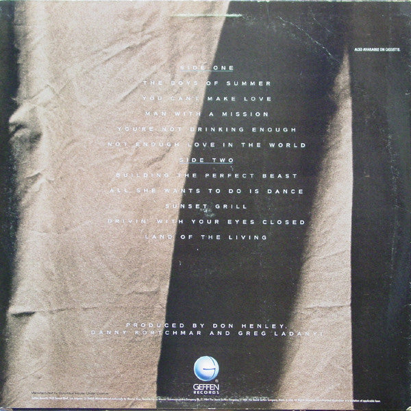 Don Henley : Building The Perfect Beast (LP, Album, Club, Car)