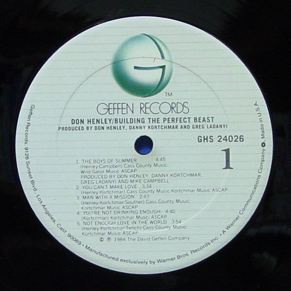 Don Henley : Building The Perfect Beast (LP, Album, Club, Car)