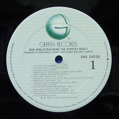 Don Henley : Building The Perfect Beast (LP, Album, Club, Car)