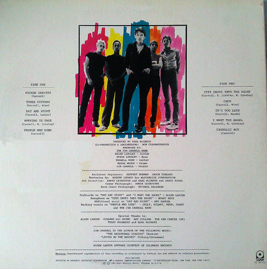 The Jim Carroll Band : Catholic Boy (LP, Album, SP-)