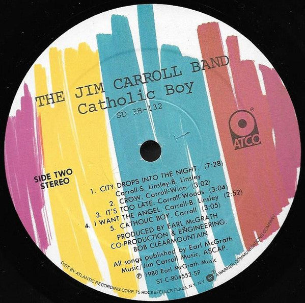 The Jim Carroll Band : Catholic Boy (LP, Album, SP-)