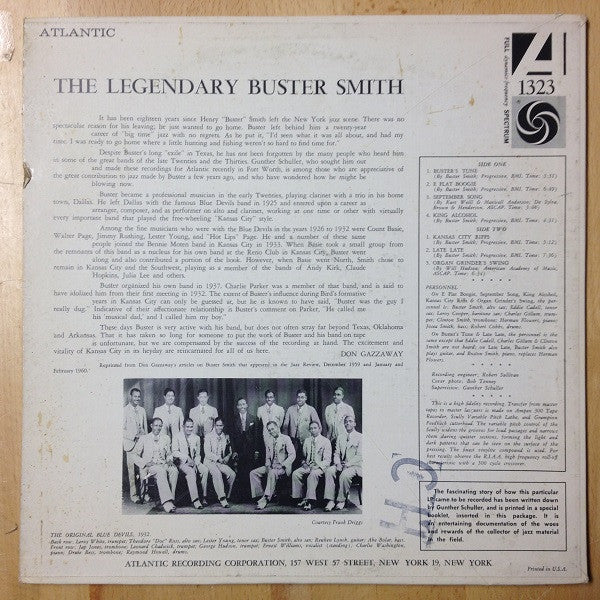 Buster Smith : The Legendary Buster Smith (LP, Album, Mono)