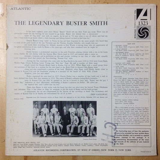 Buster Smith : The Legendary Buster Smith (LP, Album, Mono)