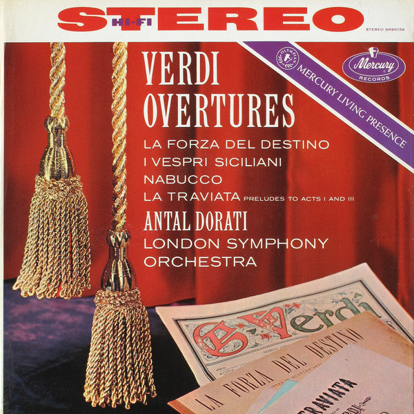 Verdi*, London Symphony Orchestra, Antal Dorati : Verdi Overtures (LP, Album)