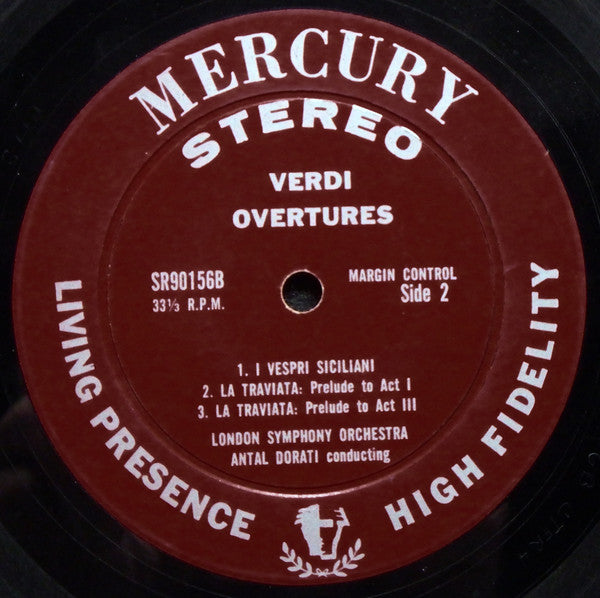 Verdi*, London Symphony Orchestra, Antal Dorati : Verdi Overtures (LP, Album)