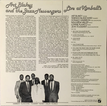 Art Blakey And The Jazz Messengers* : Live At Kimball's (LP, Album)