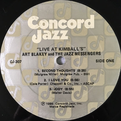 Art Blakey And The Jazz Messengers* : Live At Kimball's (LP, Album)